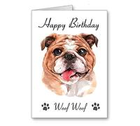 English Bulldog Dog Birthday Card Happy Birthday to You Not Personalised but Suitable for eg Friend Sister Mum Daughter Granddaughter dad Husband Son Grandson