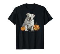 English Bulldog Dog Mummy Happy Halloween Men Women T-Shirt
