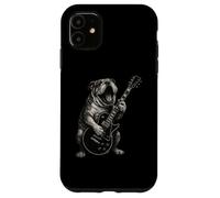 English Bulldog Dog Playing Guitar Rock Funny Case for iPhone 11