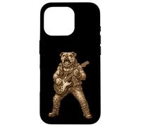English Bulldog Dog Playing Guitar Rock Funny Case for iPhone 16 Pro