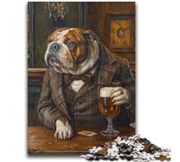 English Bulldog Drinking 2000 Pieces Jigsaw Puzzles for Adults And Teens,Learning Educational Toy for Is Ideal As A Gift for The Whole Family (70X100cm)