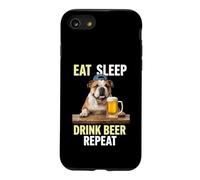 English Bulldog Drinking Beer Dog Dad Craft Brew Buddy Case for iPhone SE (2020) / 7/8
