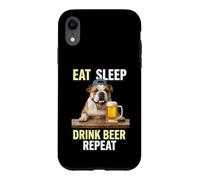 English Bulldog Drinking Beer Dog Dad Craft Brew Buddy Case for iPhone XR