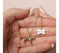 English Bulldog Gold Necklace - Personalised
