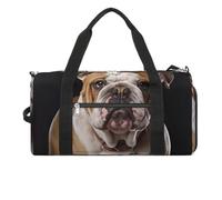 English-Bulldog Gym Bag Sport Gym Tote Bag Lightweight Duffle Bag Carry On Weekender Bags for Women Men, white, One Size