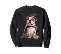 English Bulldog Halloween Witch Hat Sweatshirt
