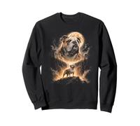 English Bulldog Howling to The Moon Funny Moonlight Dog Sweatshirt