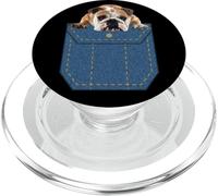 English Bulldog In My Your Pocket (false/faux pocket) Cute PopSockets PopGrip for MagSafe