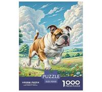 English Bulldog Jigsaw Puzzles Puzzles for Adults Kids. 1000 Piece Great Gifts Challenge Toy Educational Game Home Decoration for Adults& Kids Age 14 Years Up 70x50cm/1000pcs