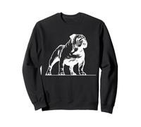 English Bulldog Line Art Dog Breed Illustration Sweatshirt