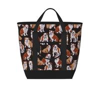 English Bulldog,Lunch Bags Large Capacity Insulated Tote Bag For Women Men Work Picnic Travel