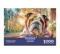 English Bulldog Luxury Jigsaw Puzzles for Adults Featuring 1000 Meticulously Crafted Advanced Challenging Puzzle Game Pieces - Created to Be An Unforgettable Gift Jigsaw Puzzles for Adults And