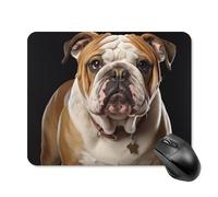 English Bulldog Mouse Pad Square Laptop Mouse Mat Cute Computer Mousepad Keyboard Pad Non-Slip Desk Pads for Gaming Office Work Home 20 * 25cm