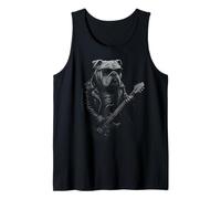 English Bulldog Playing Guitar Rock Music Dog Lover Tank Top