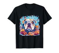 English Bulldog Scuba Diving Coral Reef Colorful Fish Dog T-Shirt