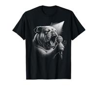 English Bulldog Singing Vocalist Singer Dog Lover T-Shirt