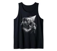 English Bulldog Singing Vocalist Singer Dog Lover Tank Top