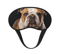 English-Bulldog Sleep Mask for Women Girls Men Soft Comfortable Eye Mask with Adjustable Strap Blackout Eye Sleep Shade Cover for Travel Yoga Nap Shift Work