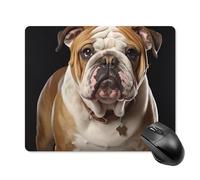 English Bulldog Square Mouse Pad Portable Computer Mousepad with Non-Slip Rubber Base 18 * 22cm Ultra-Thin Gaming Mouse Mat for Computer Laptop Office Desk Accessories