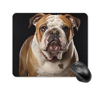 English Bulldog Square Mouse Pad Portable Computer Mousepad with Non-Slip Rubber Base 25 * 30cm Ultra-Thin Gaming Mouse Mat for Computer Laptop Office Desk Accessories
