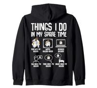 English Bulldog Things I Do In My Spare Time Dog Women Zip Hoodie