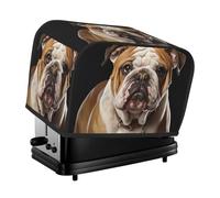 English-Bulldog Toaster Covers 2 Slice Bread Machine Cover Quilted Toaster Dustproof Cover Small Washable Appliance Covers Bread Maker Protective For Kitchen Small Appliance