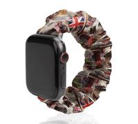 English Bulldog UK Flag Novelty Stretch Watch Strap Compatible for IWatch Funny Smart Watches Bands