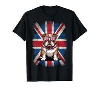 English Bulldog UK Flag Union Jack Women Men UK British Flag T-Shirt