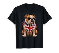 English Bulldog Union Jack Bandana Dog Lover Value Graphic T-Shirt