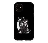 English Bulldog Witch Hat Crescent Moon Protection Symbol Case for iPhone 11