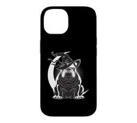 English Bulldog Witch Hat Crescent Moon Protection Symbol Case for iPhone 14