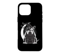 English Bulldog Witch Hat Crescent Moon Protection Symbol Case for iPhone 16 Pro Max