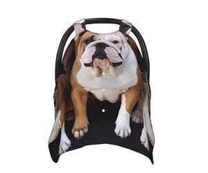 English Bulldogs Baby Car Seat Canopy Cover, Multi Use Breathable Nursing Breastfeeding Covers for Mom Soft Stroller Sun Shade Newborn Shower Gift