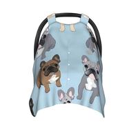 English Bulldogs Baby Car Seat Cover Soft Baby Nursing Cover Infant Carseat Stroller Cover for Girls and Boys