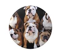English Bulldogs Button Pins 1 Pc, 2.4 Inch Round Button Badges Metal Personalized Picture Photo Pin Buttons Kit For Craft Supplies Christmas Diy Party Projects, 5 PCS, One size