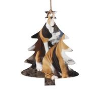 English Bulldogs Christmas Wooden Pendant, Stylish And Cute In Design, A Foil For The Festive Atmosphere