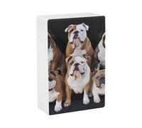 English Bulldogs Cigarette Case Portable Cigarette Holder Case Durable Cigarettes Cases & Dispensers