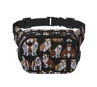 English Bulldogs Fanny Packs for Women Men, Fashion Waist Packs for Workout Running Traveling Hiking