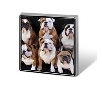 English Bulldogs Lapel Pin Fashion Brooch Pin Cute Button Badges Square Button Pins Enamel Pins Metal Pinback for Hat Shirt Clothing Bags Decoration