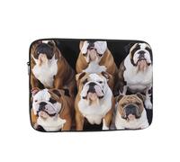 English Bulldogs Laptop Case 13 inch, Water Resistant Laptop Sleeve Shockproof Protective Traveling Computer Bag Portable Business Briefcase for Men Women