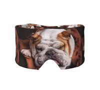 English Bulldogs Muzzle Pets Sleeping Dogs, Full Eye Covers Light Blocking Eye Mask Sleep Eye and Ear Muffs