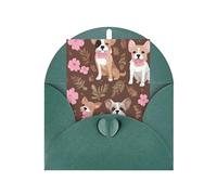 English Bulldogs Print Blank Greeting Cards, Love Buttons, Pearl Paper Envelopes Suitable For Various Occasions - Anniversary Cards, Thank You Cards, Holiday Cards, Wedding Cards, Congratulations.
