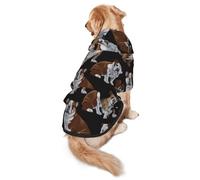 English Bulldogs Print Dog Hoodie For Medium To Large Dogs, Warm, Soft, Breathable Sweatshirt, Easy To Wear Jumper For Winter And Fall, Pet Coat Pullover