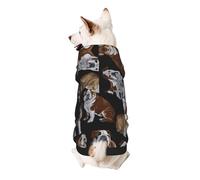 English Bulldogs Print Dog Hoodie For Small Dogs, Warm, Soft, And Breathable Sweatshirt, Easy To Wear Jumper, Pet Winter Weather Coat Pullover