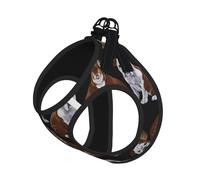English Bulldogs Print Harness Leash Set For Cats And Dogs, Reflective Adjustable, Soft Breathable Mesh Vest With Escape-Proof Lead, For Small Pets And Kitten Puppies