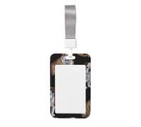 English Bulldogs Print Heavy Duty Badge Holder with Retractable Reel, Id Badge Holder Key Card Work Badge Clip for Nurse Teacher Student Office Women Men