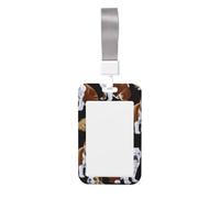 English Bulldogs Print Heavy Duty Badge Holder with Retractable Reel, Id Badge Holder Key Card Work Badge Clip for Nurse Teacher Student Office Women Men