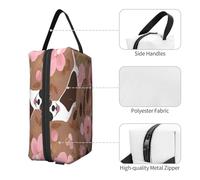 (English Bulldogs) Print Large Travel Toiletry Bag - 600d Oxford Fabric, Foam Padding, Gym & Weekend Trip Organizer