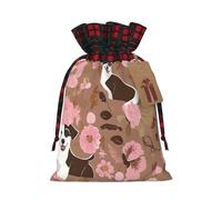English Bulldogs -Print Multi-Colored Burlap Drawstring Pouches, Eco-Friendly Bags For Parties Wedding Favors Packaging S Size
