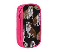 English Bulldogs Print Practical Pencil Case Multi-Compartment Office Travel School Art Daily Supplies